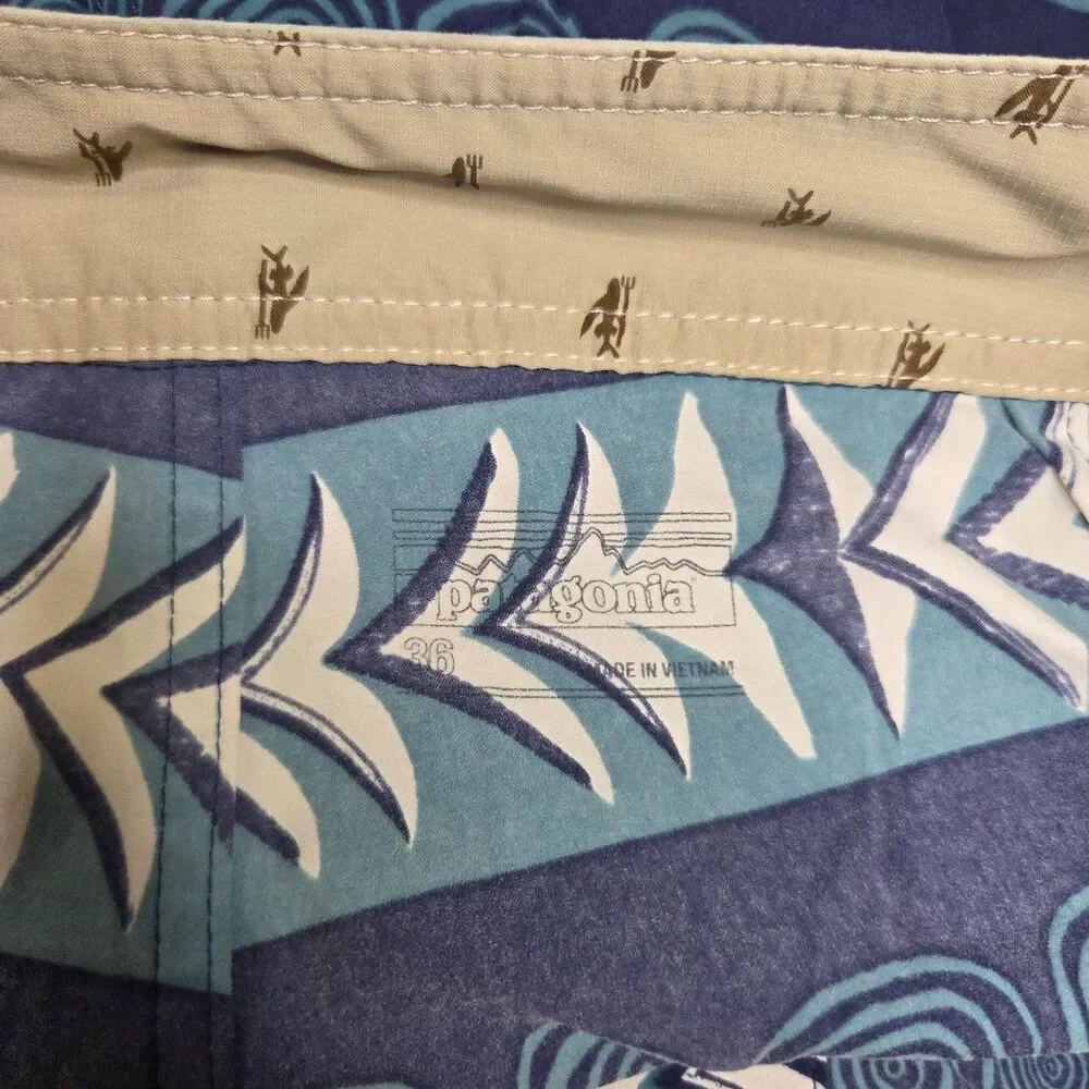 Men's Stretch Wavefarer® Boardshorts  Color: Tree Rings: Stone Blue sz 36